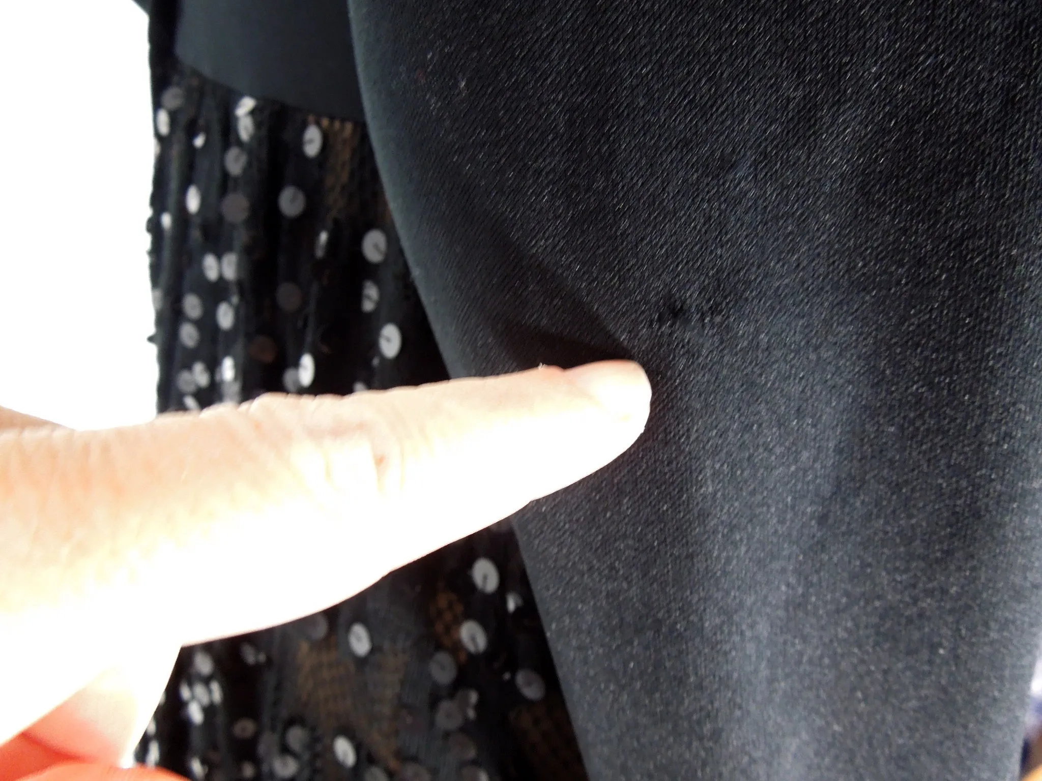 70s Black Sequin Maxi Dress - med