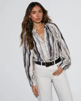 Chapman Satin Striped Blouse