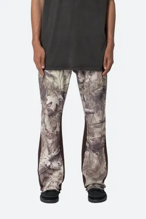 Contrast Bootcut Sweatpants - Hunter Camo