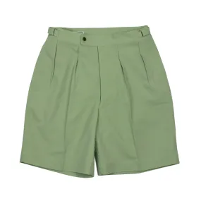 Gurkha shorts in pistachio wool canvas