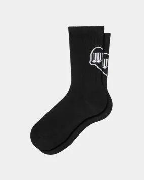 Heart Train Socks | Black