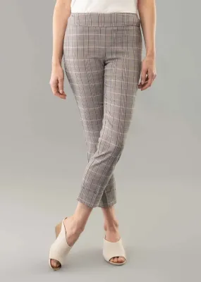 Lis 1108-1096  Birmingham Plaid 26'' Crop Ankle Pant With Cuffs