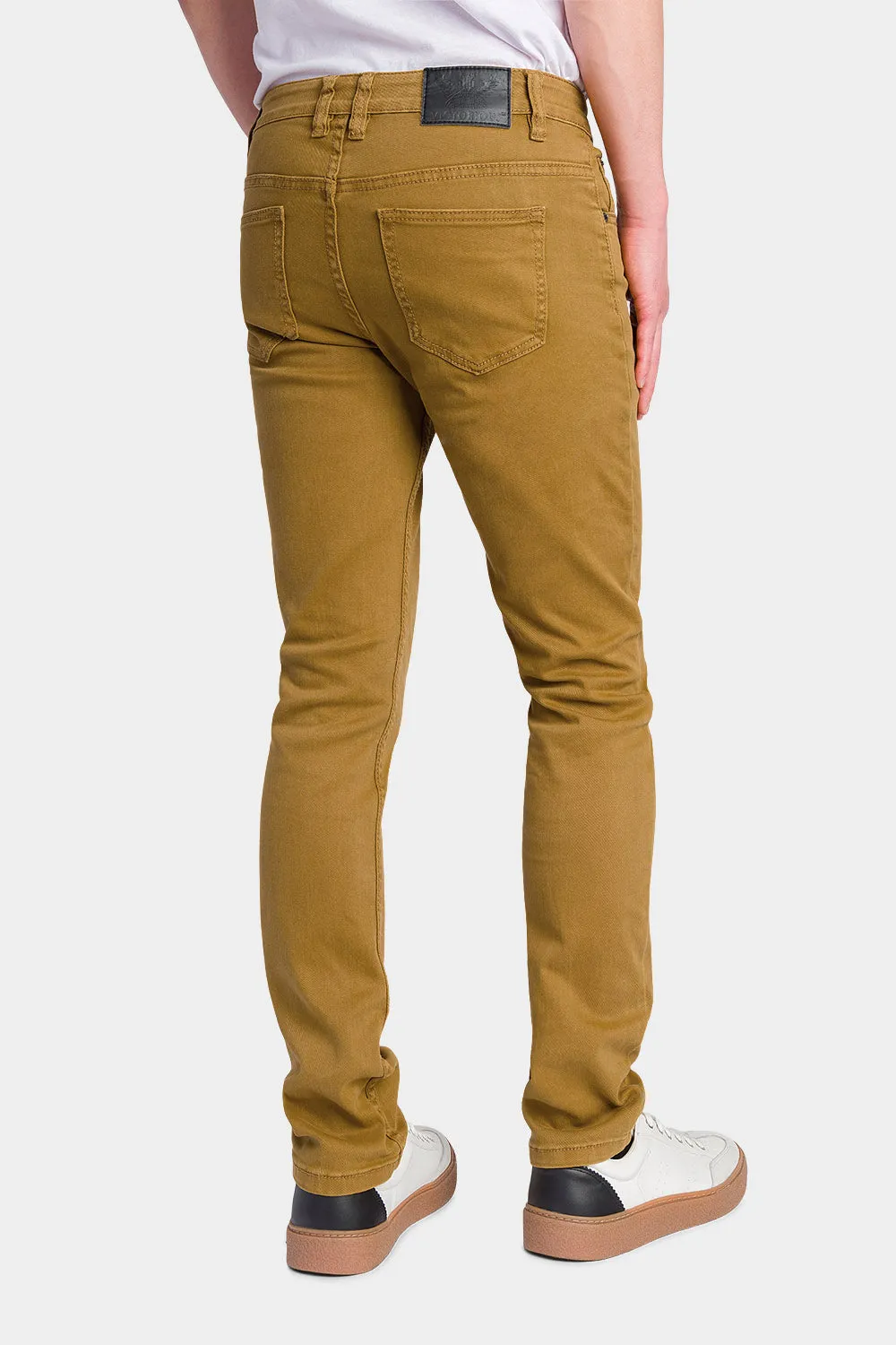 Men's Essential Skinny Fit Colored Jeans (Dark Wheat)