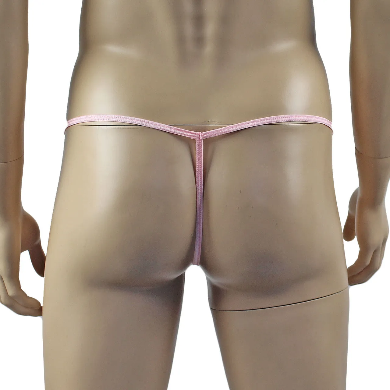 Mens Mick Keep It Simple Lycra Pouch G string with Thin Elastic Light Pink