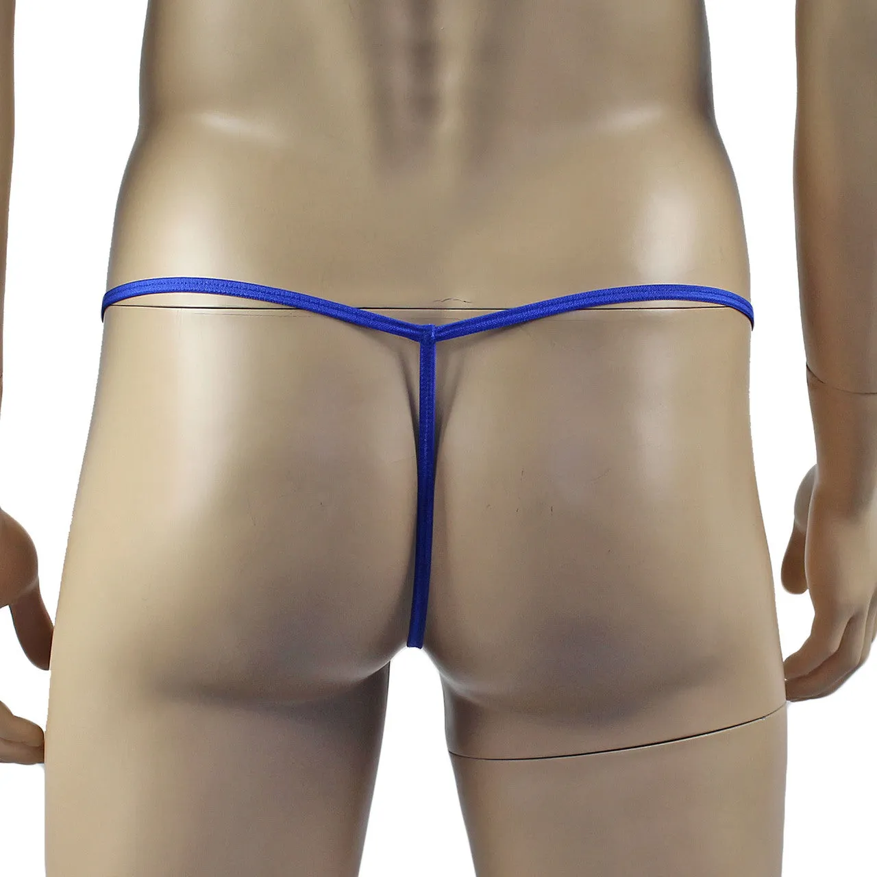 Mens Mick Keep It Simple Spandex Pouch G string with Thin Elastic Blue