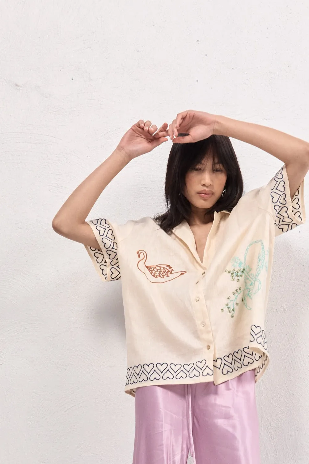 Natalia Linen Shirt Cream