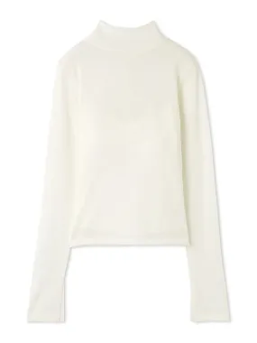 Open Back Long Sleeve Turtleneck Top