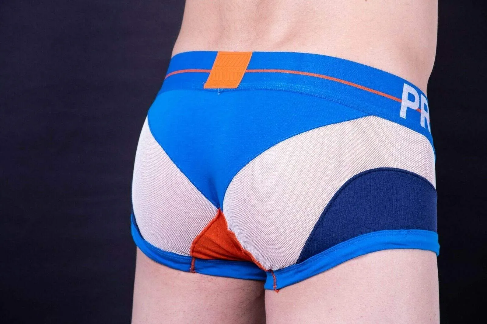 Private Structure Boxer En Cotton Momentum-Orange Trunk Blue 3855 34