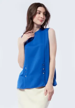 Round Neck Sleeveless Blouse