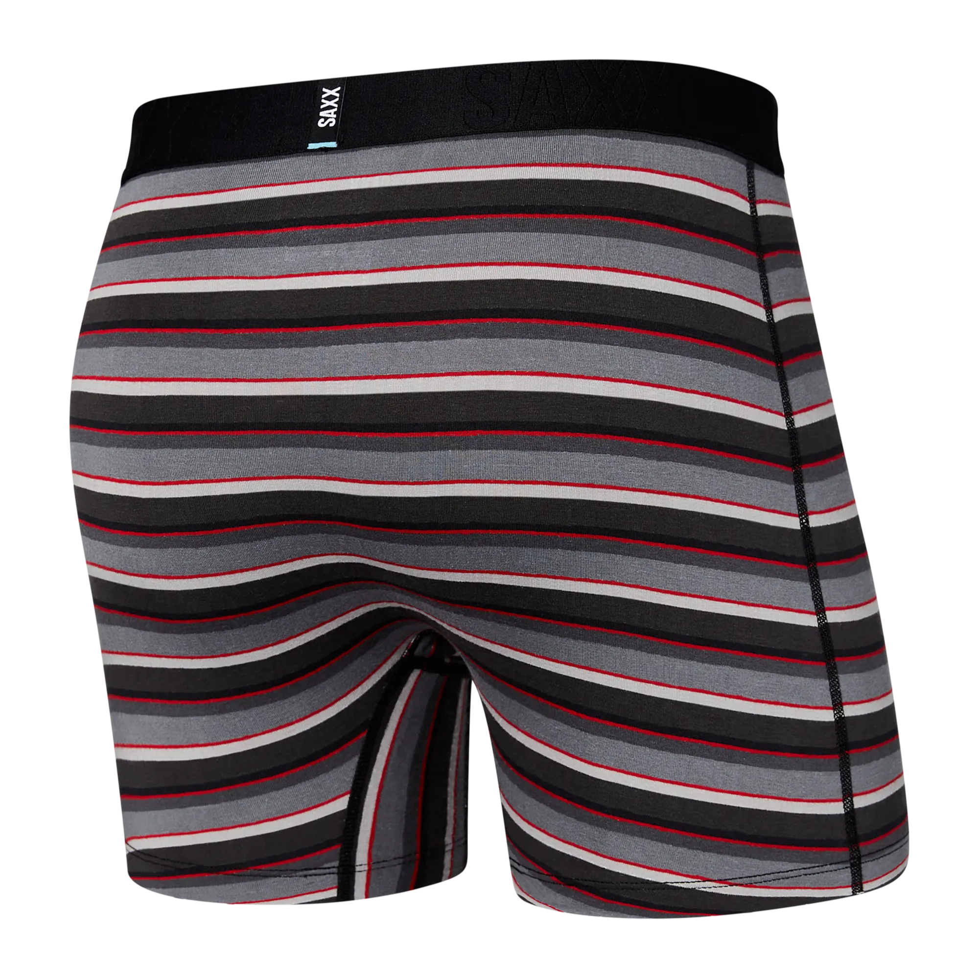 Saxx DROPTEMP Cooling Cotton 1 Pack Boxer Briefs - College Stripe Grey