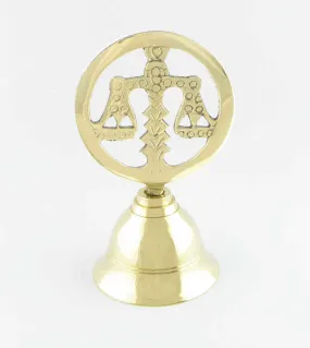 Scales of Justice Brass Altar Bell, 4-1/4 inches