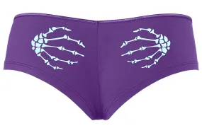 Skeleton Ass Grab  Boyshorts  Purple