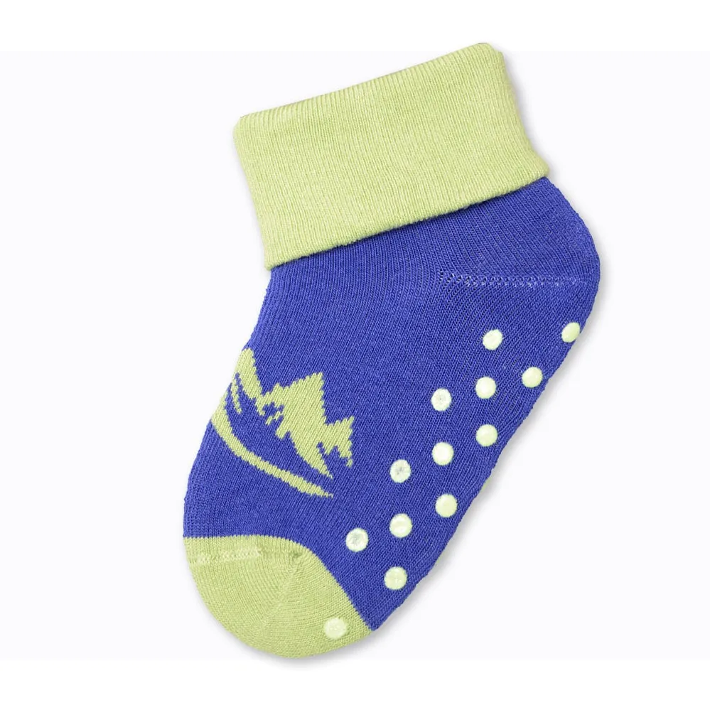 Toddler Combed Cotton Turn cuff  Non-Slip Socks