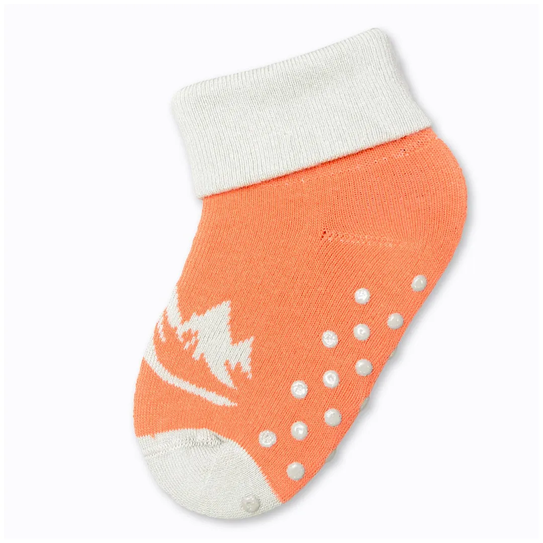 Toddler Combed Cotton Turn cuff  Non-Slip Socks