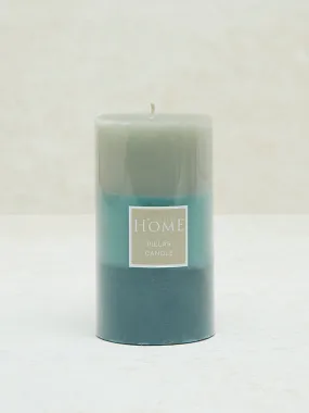 Westside Home Green Ombre Finish Pillar Candle