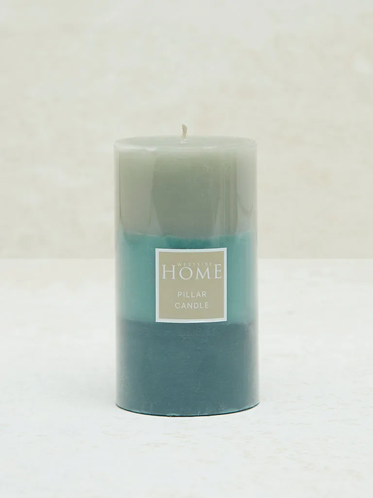 Westside Home Green Ombre Finish Pillar Candle